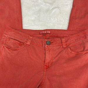 CAbi Skinny Jeans in Coral Red